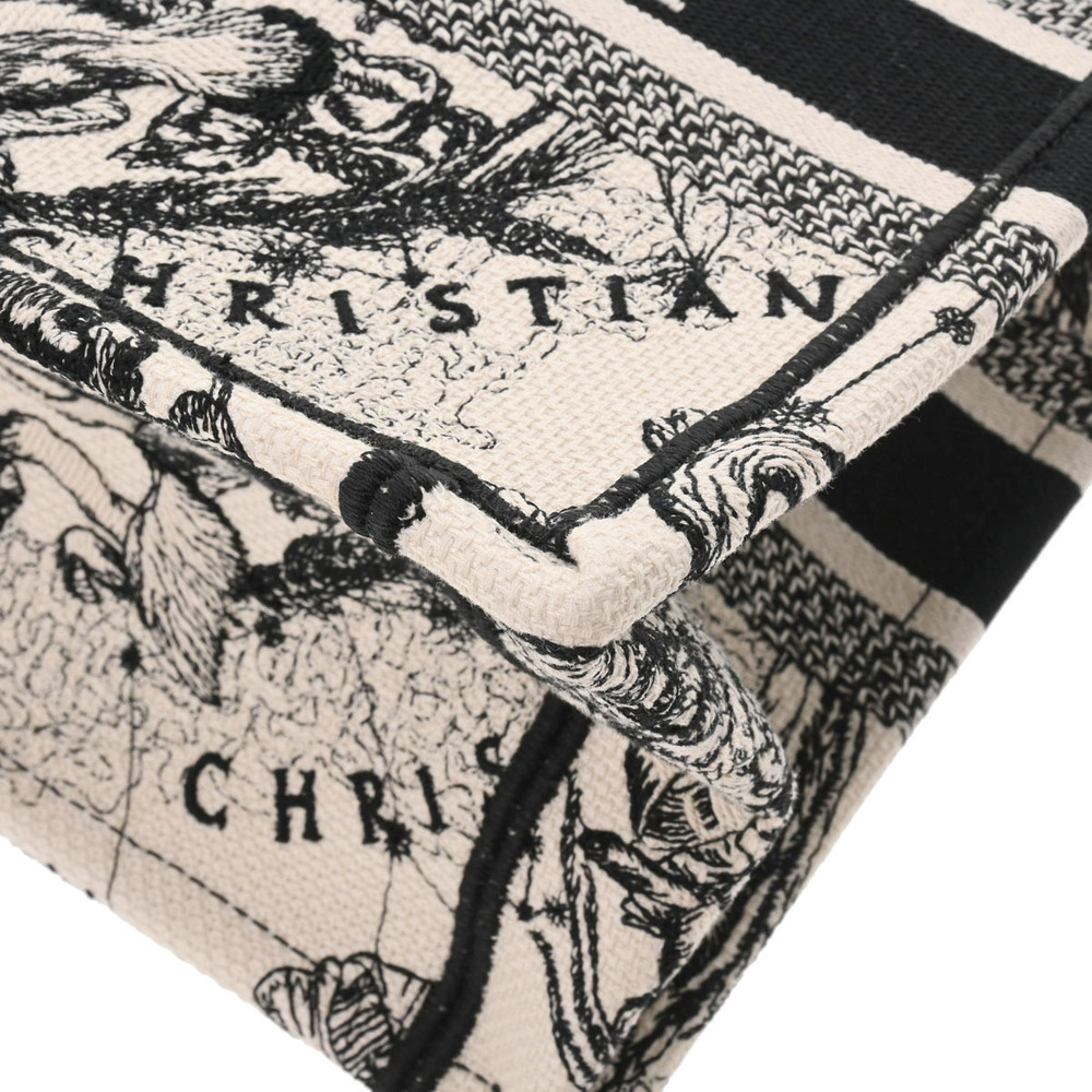 CHRISTIAN DIOR Book Tote Zodiac White Black Embroidered Bag - Picture 7 of 11